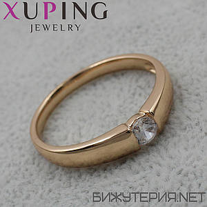 Перстень золотого Xuping Jewelry з хрустальним каменем медичне золото 18K