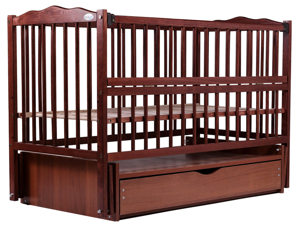 Ліжко Babyroom Веселка маятник, ящик, відкидний бік DVMYO-3 бук тік