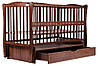 Ліжко Babyroom Еліт різьблення маятник, ящик, відкидний бік-DER-7 бук горіх, фото 3