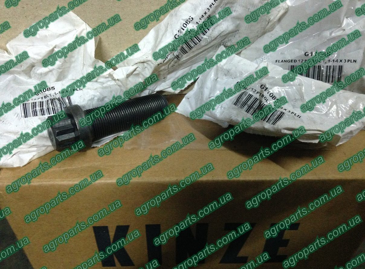 Болт G11085 кріплення хомута FLANGED BOLT 1" х 3" KINZE запчастини G11086 Screw 1"-14 x 4"
