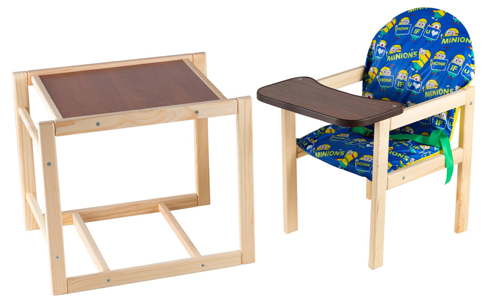 Стільчик - трансформер Наталка Зайчик eko люкс синій ( big minions), фото 1