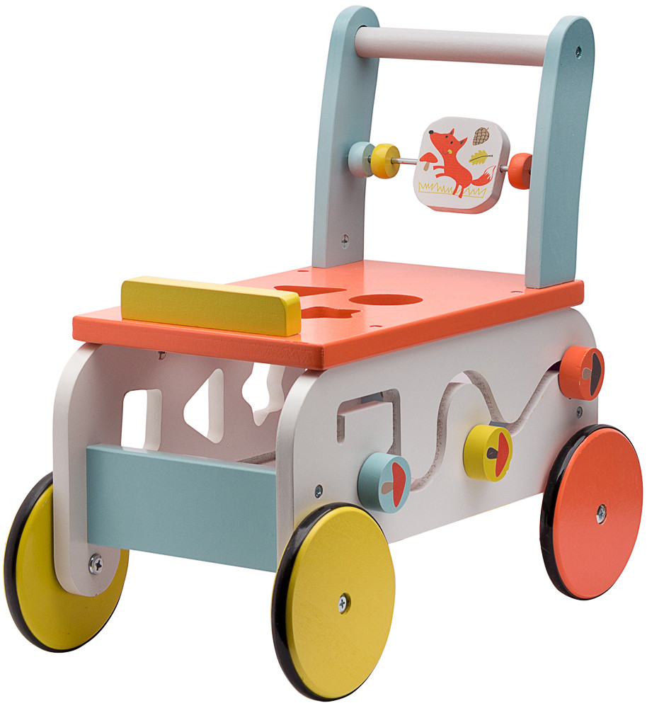 Ходунки-каталка Labebe 2in1 wooden activity walker ride on HY1710015