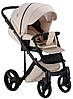 Коляска 2 в 1 Adamex Luciano jeans BC1 бежевий, фото 6