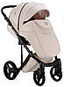 Коляска 2 в 1 Adamex Luciano jeans BC1 бежевий, фото 7