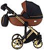 Коляска 2 в 1 Adamex Luciano Polar (Gold) Y800 коричневий (шкіра) - чорний, фото 3