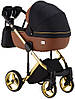 Коляска 2 в 1 Adamex Luciano Polar (Gold) Y800 коричневий (шкіра) - чорний, фото 4