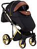 Коляска 2 в 1 Adamex Luciano Polar (Gold) Y800 коричневий (шкіра) - чорний, фото 7