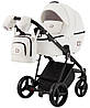 Коляска 2 в 1 Adamex Mimi шкіра 100% Q109 білий, фото 2