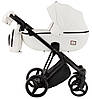 Коляска 2 в 1 Adamex Mimi шкіра 100% Q109 білий, фото 3