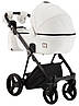 Коляска 2 в 1 Adamex Mimi шкіра 100% Q109 білий, фото 4