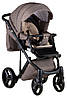 Коляска 2 в 1 Adamex Luciano jeans Q6 капучіно, фото 4