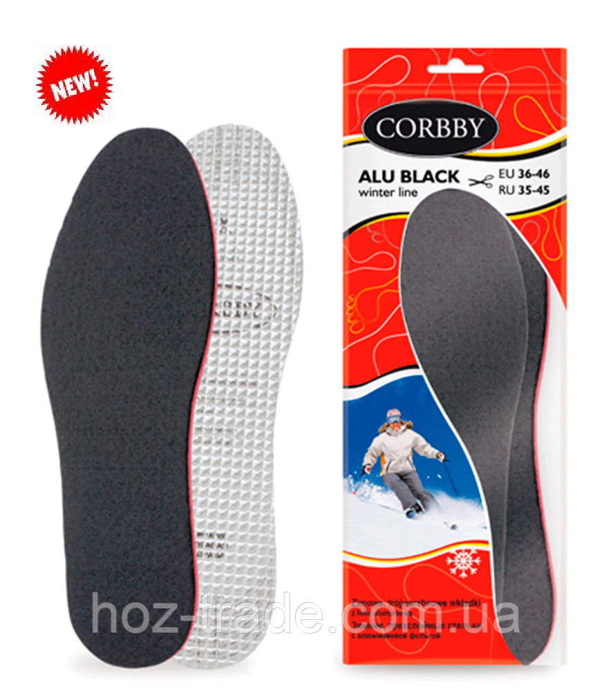 Устілки ТЕРМО "CORBBY ALU" Чорні winter line, фото 1