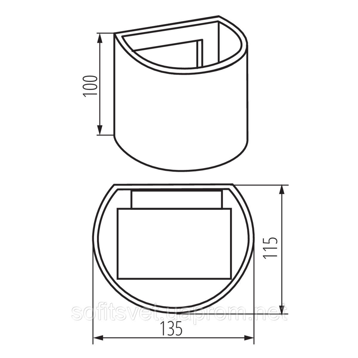 Светильник уличный настенный Kanlux 28991 Reka LED EL 7W-O-GR - фото 3 - id-p1085620042