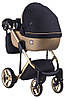 Коляска 2 в 1 Adamex Luciano Polar (Gold) Y828 золотий (шкіра) - чорний, фото 3