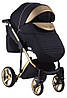 Коляска 2 в 1 Adamex Luciano Polar (Gold) Y828 золотий (шкіра) - чорний, фото 5