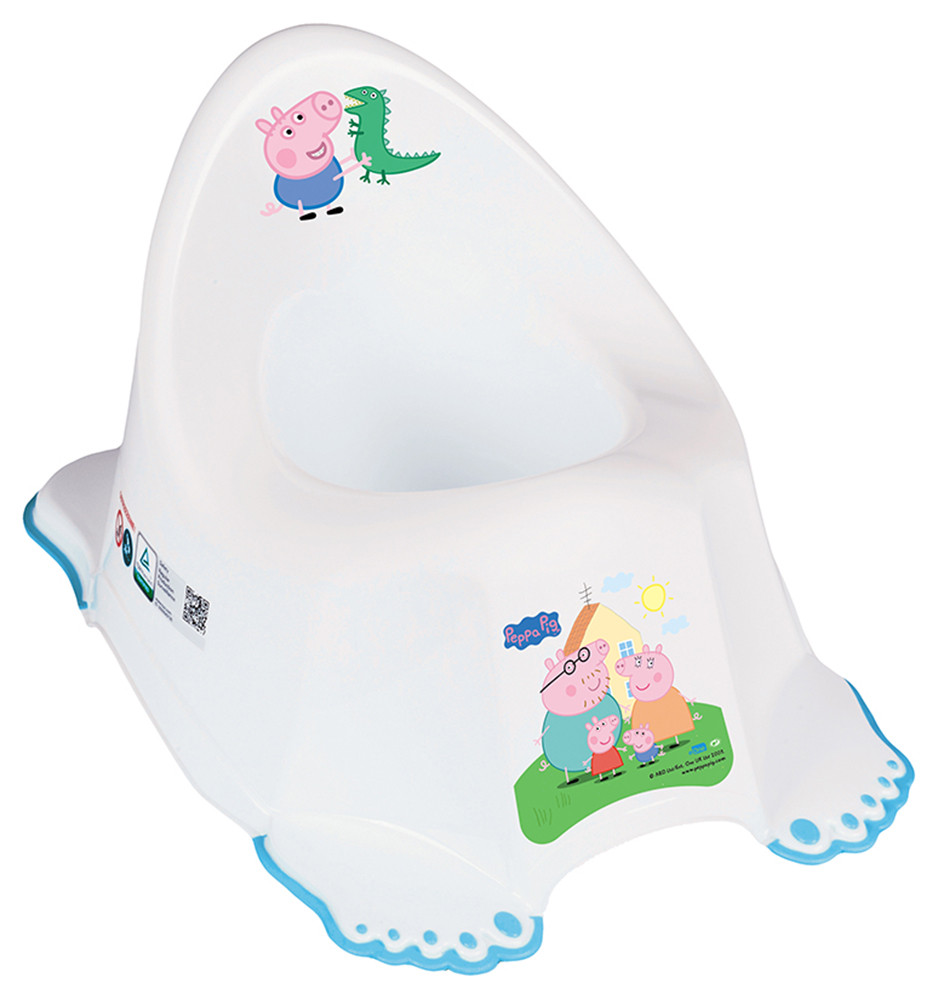 Горщик Tega Peppa Pig PO-066 with music нековзний 103-N white-blue, фото 1