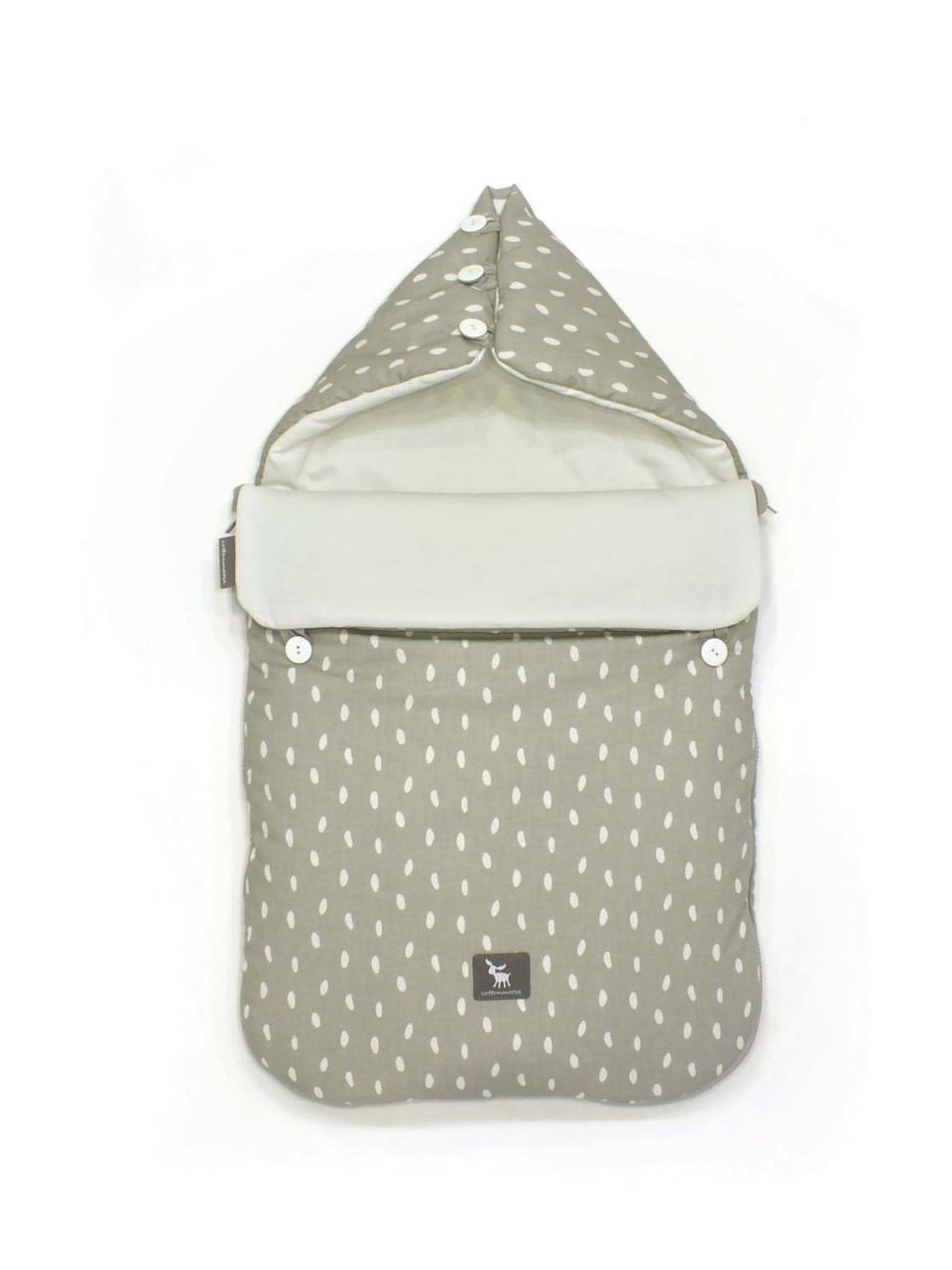 Універсальний конверт в коляску і автокрісло Cottonmoose Pooh 330/133/51 rain gray cotton white cotton jersey (сірий (краплі) з