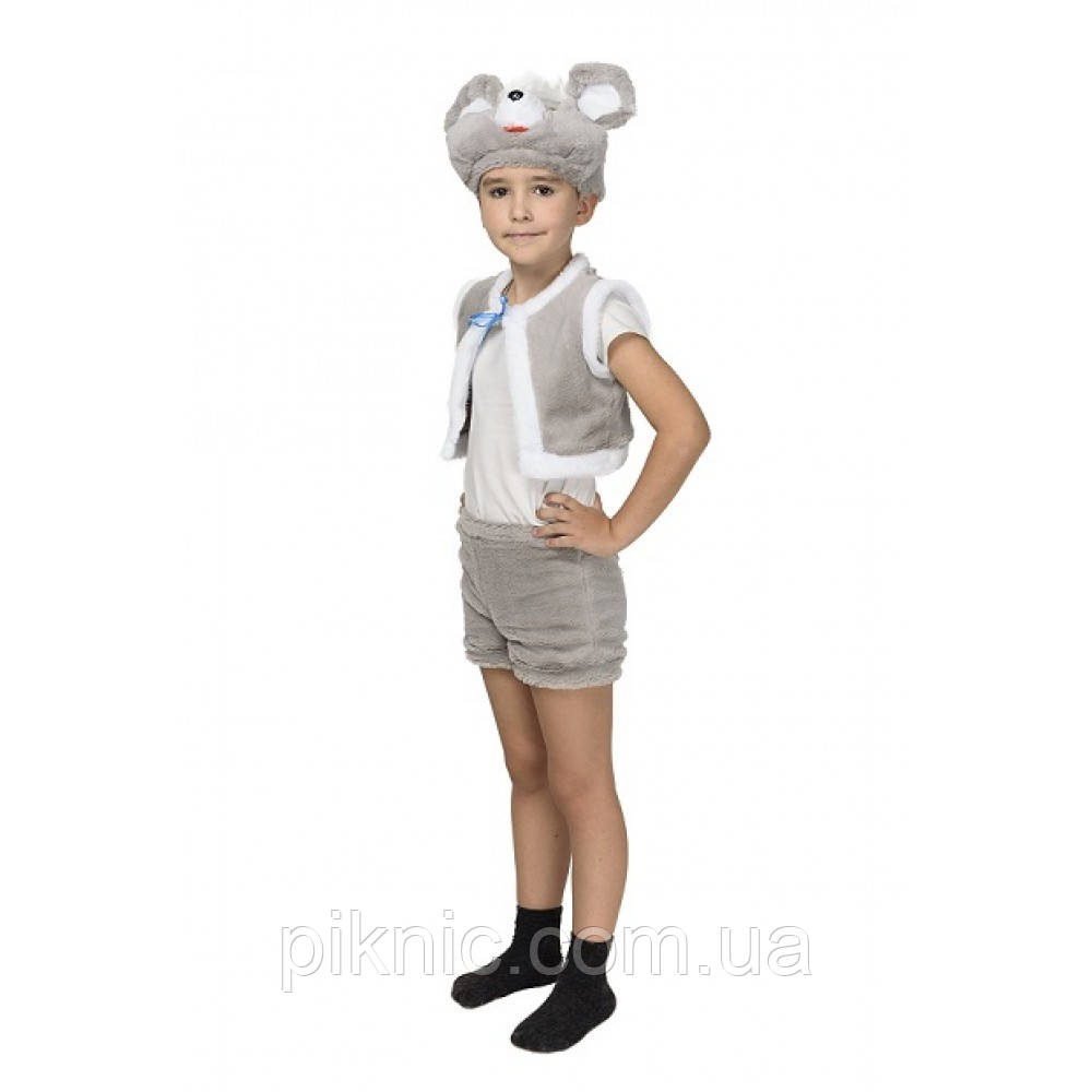 Детский новогодний карнавальный костюм Мышонка для мальчика 4,5,6 лет 340 - фото 2 - id-p1085738893