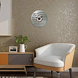 Срібний годинник футбольного клубу Нова Англія Вініловий годинник ФК New England Revolution Годинник у хол 30 см, фото 2