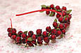 Ободок для волосся / обруч на голову з ягодами калини бордовий 239, фото 2