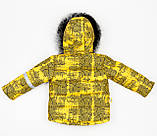 Зимовий комплект куртка+полубінезон "Нью Йорк жовто-синій" ріст 74-80, 86-92, 98-10,110, 116,122 см, фото 7