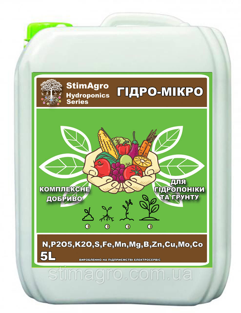 StimAgro добрива для гідропоніки та грунту ГІДРО-МІКРО 5L