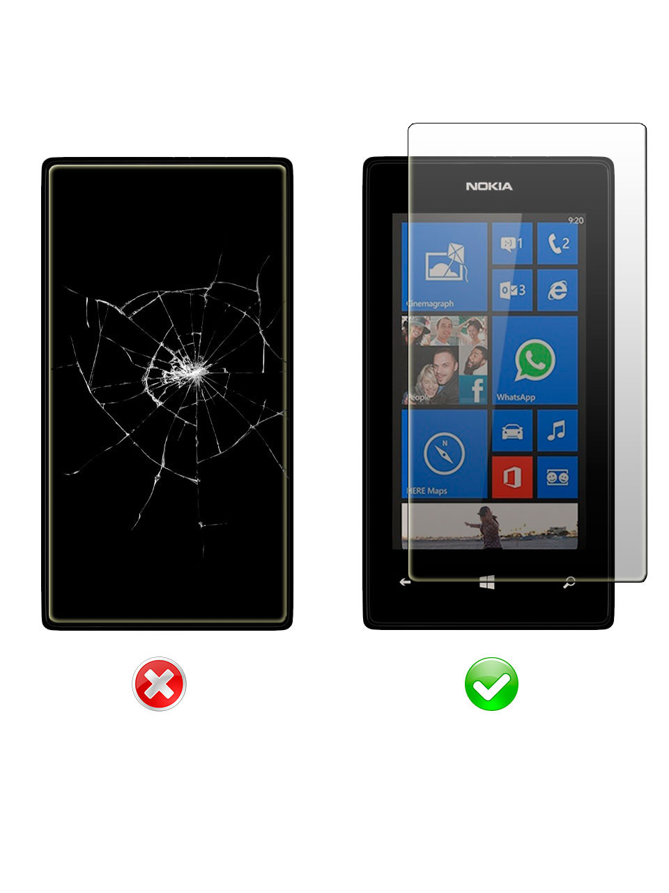 Захисне скло для Nokia Lumia 525