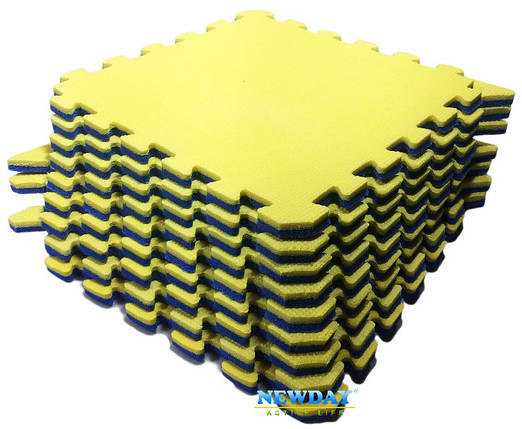 Пазли, 9 елементів, 1440 × 1440 × 20мм, 2,07м² ХС ППЕ, дитячий теплий ігровий килимок, фото 1