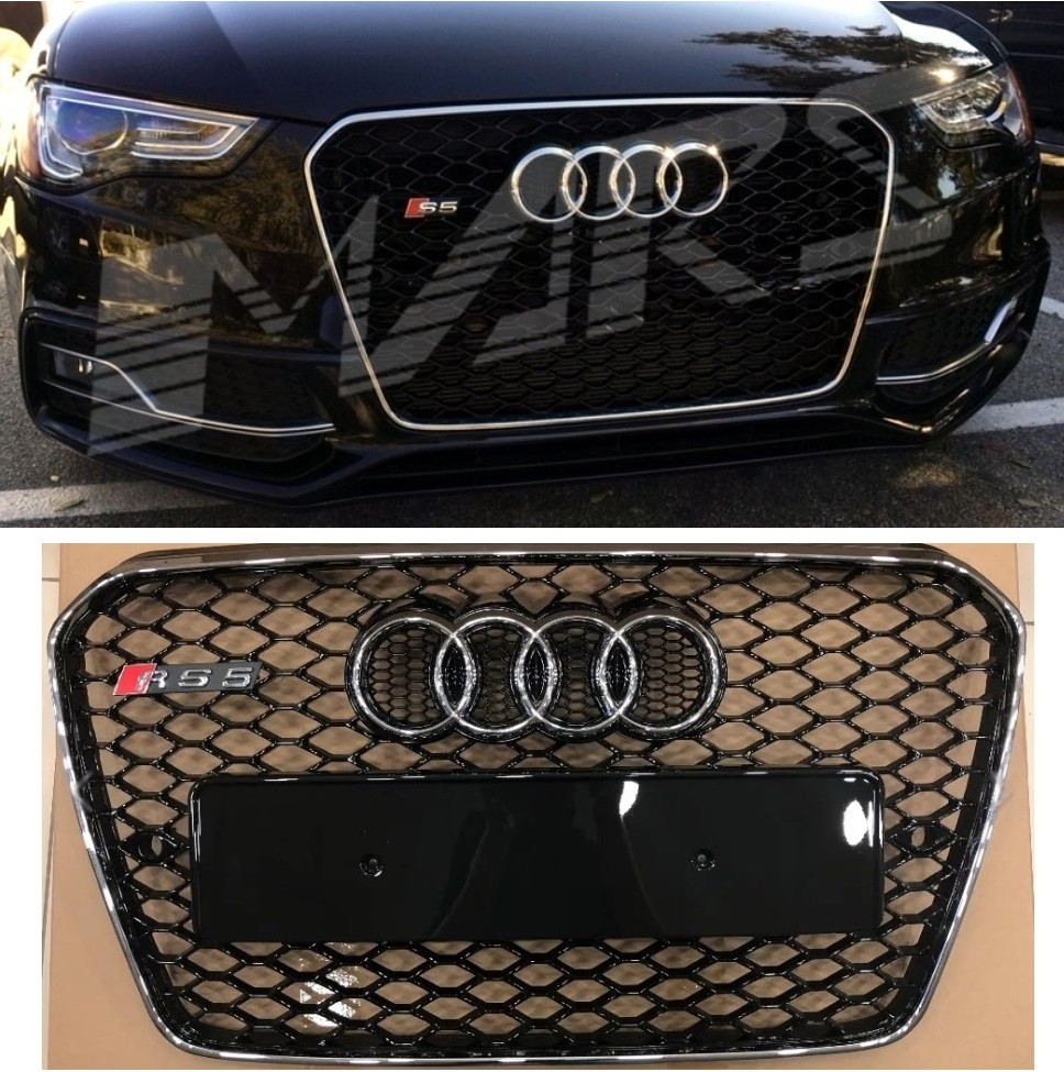 Решітка радіатора Audi A5 8T (12-15) тюнінг стиль RS5 (хром рамка)