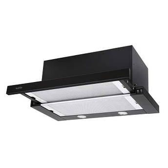 Витяжка висувна VENTOLUX GARDA 60 BK (1300) SMD LED чорна, фото 1
