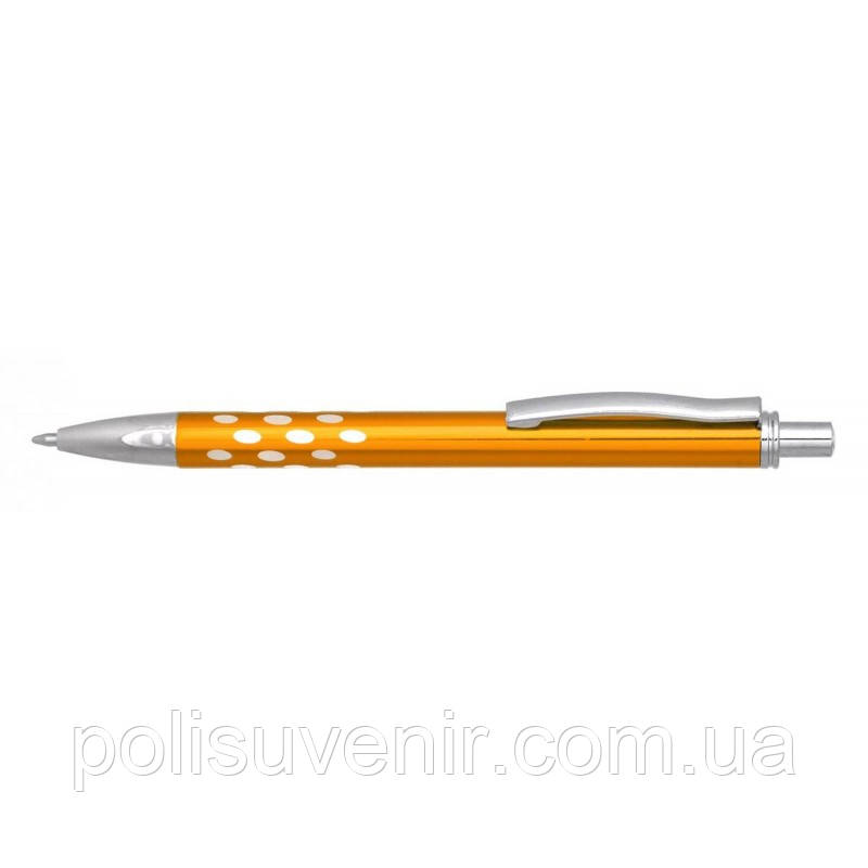 Ручка з сріблястими елементами металева глянцева