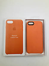Шкіряний чохол Apple Leather Case для iPhone 7/8 Bright Orange