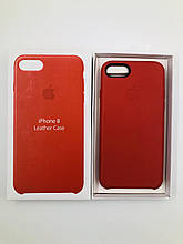 Шкіряний чохол Apple Leather Case для iPhone 7/8 Red