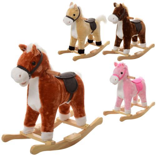 Качалка дитяча конячка MP 0081 плюшева іграшка зі звуковими ефектами, фото 1