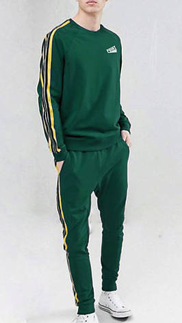 Костюм чоловічий спортивний зелений з жовтими вставками Point ONE, фото 2