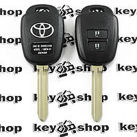 Ключ Toyota RAV4, Corolla, Highlander (корпус Тойота РАВ4, Королла, Хайлендер) 2 кнопки, лезвие TOY43