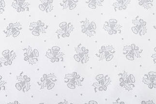 Скатертина новорічна, тканинна жакардова двостороння з люрексом 137 х 220 см скатертина новорічна, фото 2
