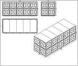Модульна ємність для зберігання жид. KVANT ALFA неірж.ст.2мм ШГВ(5400х7560х3240) (132270л), фото 7