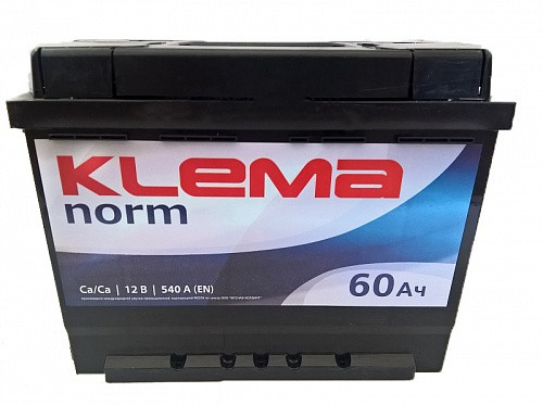Автомобільний акумулятор Klema better 6CT-60-0 60 Ah/540A R+