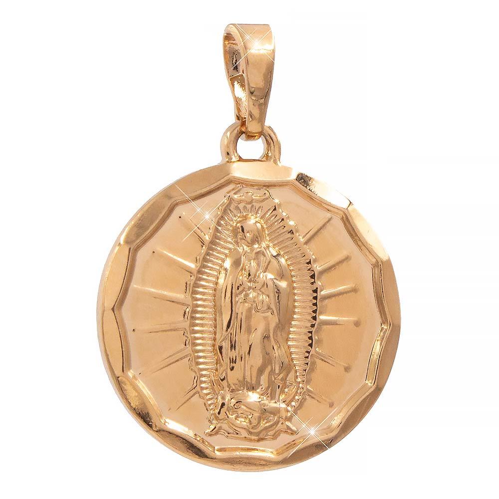 Підвіска лимонна позолота Образ Богородиці 1,8 см, фото 1