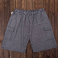 Чоловічі шорти в клітинку великого розміру (Льон)