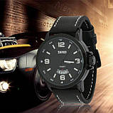 Класичний чоловічий годинник Skmei 9115 Profi Black, фото 3