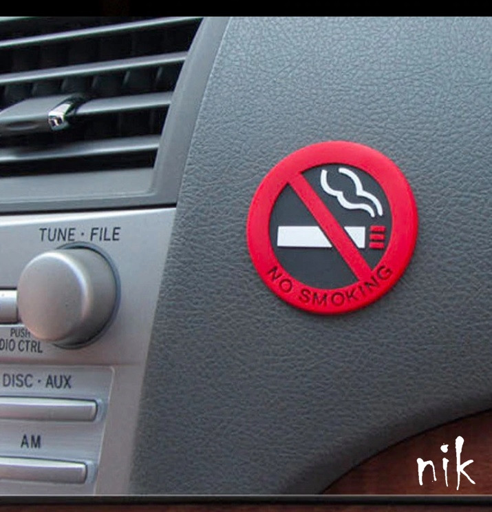 Купить Резиновая наклейка "No smoking" в салон авто, тюнинг 5*5см, цена ...