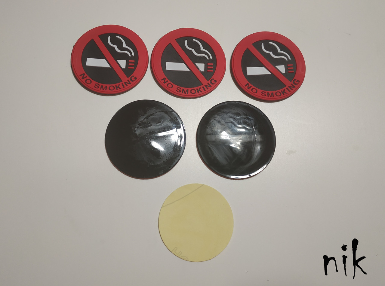 Купить Резиновая наклейка "No smoking" в салон авто, тюнинг 5*5см, цена ...
