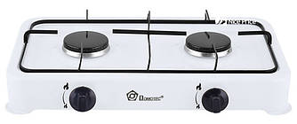 Настільний газовий таганок плита Domotec MS 6662 на 2 конфорки White (6845)