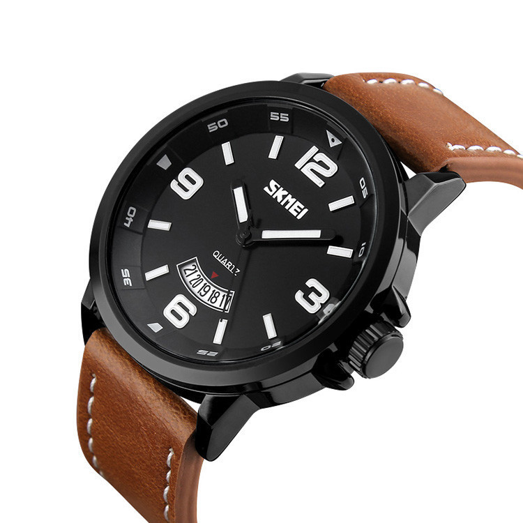 Класичний чоловічий годинник Skmei 9115 Profi Brown