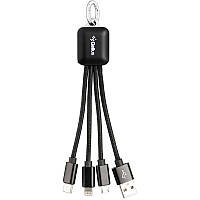 Кабель 4 в 1 Gelius Pro Kraken GP-KCC01 microUSB Type-C Lighting 15см