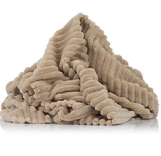 Тканина плюшева Minky Stripes бежевий (шарпей)