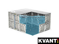Модульная емк. для хранения жид.KVANT ALFA нерж.ст.1,5мм ШГВ(1080х1080х1080)(1260л)