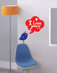 Вінілова наклейка наклейка освідчення в коханні "I love you"
